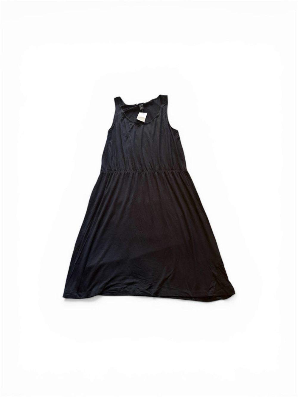 H&M Black Sleeveless Midi Dress NWT Lightweight Basic Capsule Summer Beach
